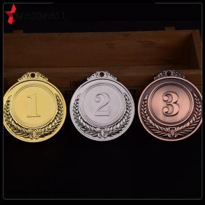 【Maxcity169】 2 Inches Gold Silver Bronze Award Medals with Neck Ribbon Winner Medals Round for Kids School Sports Meeting