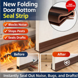 Under Door Windproof Seal Draft Stopper Insulation Strip Energy Saving Weather Stripping Wooden Door Bottom Seal