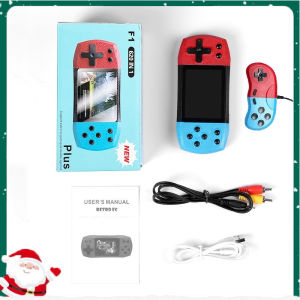 F1 Handheld Red-Blue 8 Bit Clic R Game Console build in 620 Games
