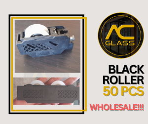 AC GLASS: SD BLACK ROLLER 50 pcs with Bearing Single or Double Traditional Series for Aluminum Windows and Doors