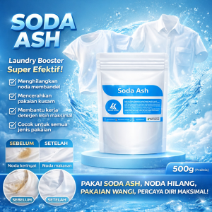 Home Kimia Soda Ash Dense 500 Gram - Laundry Booster / Washing Soda Pembersih dan Penjernih