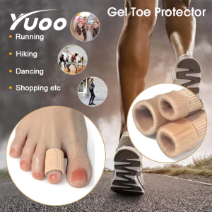 YUOO 1PCS Silicone Pain Relief Toe Tube Separator Gel Foot Finger Protector Fabric Bunion Corrector Corn Callus Orthopedic Pads