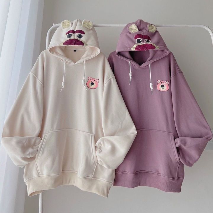 SWEATER HOODIE BEAR CUTE OVERSIZE SWEATER HOODIE WANITA OVERSIZE Lazada Indonesia