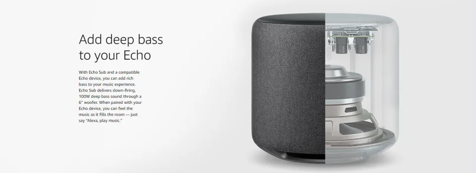 Amazon Echo Sub - Powerful subwoofer for your Alexa Echo devices