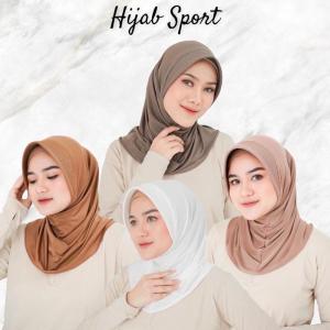 Hijab sport olahraga / jilbab instan sporty training jilbab volly Size S