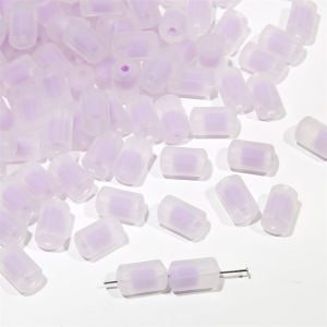 50Pcs 7x12mm Frosted Colorful Acrylic Multi-faceted Cylindrical Beads For Jewelry Making DIY Bracelet Necklace Accessories