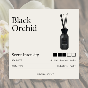 [KIRONA SCENT] Spa Black Reed Diffuser 110ml | Elegant Minimalistic Home Fragrance Decor Gifts | Hotel & Perfume Fragrances