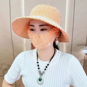 YESMILE Wide Brim Sun Protection Hat Anti-uv Protect  Face Neck Sunscreen Cap Cycling Headwear Shawl Tea Picking Cap Agricultural Work