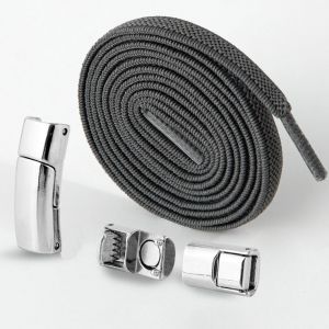TAS Shoelace Lock Push Button Buckle Tali Sepatu Praktis Magnet