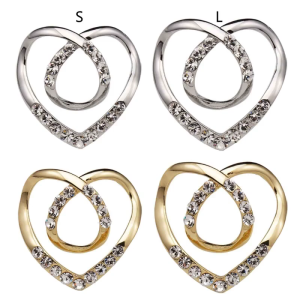 Rhinestone Scarf Waist Buckle Tie Silk Rings Clip T-shirt Clothes Corner Knotted Button for Women Decorative Accessories