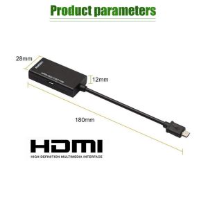 Kabel Micro USB to HDMI Konverter Kabel HDMI Aksesoris Handphone Komputer Laptop