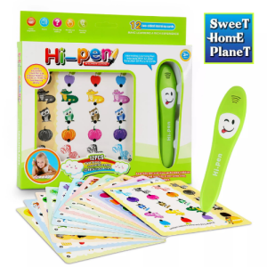 Educational Toy Speaking Pen with 12pcs English Cards for Kids Electronic Smart Talking Pen Answer Pen Smart Logic Learning Pen