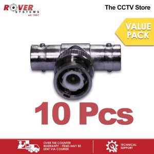 Rover Systems BNCP2BNCJ BNC Plug (F) to 2 BNC Jack (M) CCTV Connector