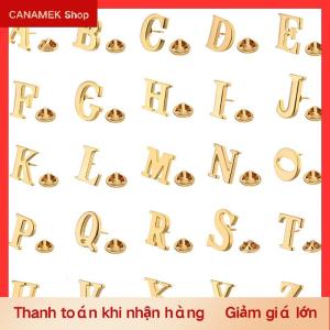 CS Chất Lượng Cao Cổ Điển Phong Cách Vàng Thư A-Z Kim Loại Trâm Phụ Nữ Người Đàn Ông Của Ve Áo Pin Của Phụ Nữ Hat Khăn Ba Lô Huy Hiệu Đồ Trang Sức