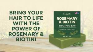 Rosemary tin Shampoo Bar – Natural Bar Shampoo for Thinning Fine Hair Clarifying Solid Shampoo with No Plastic Bottle – Volumizing Deep Cleansing Scalp Lather for Fuller Looking Hair Men & Women