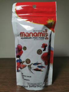 MANAMI PETNANA อาหารปลา เพ็ทนานา มานามิ สูตรพัฒนาขึ้นมาตอบสนองกับปลาสวยงามทุกสายพันธุ์ 100 g.