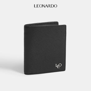 Leonardo Ví ACE Da Saffiano Cao Cấp Chống Trầy Xước Thiết Kế Hiện Đại Đa Ngăn Tiện Lợi