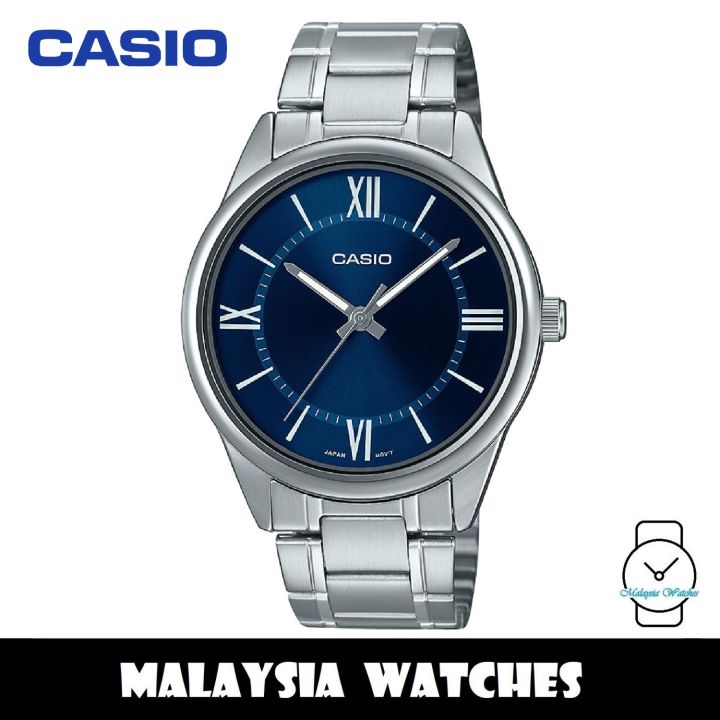 100 Original Casio MTP V005D 2B5 Quartz Blue Dial Silver Tone Stainless Steel Men s Watch MTPV005D MTPV005D 2B5 MTP V005D 2B5UDF Lazada