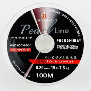 Senar Pancing Bening Fluorocarbon 100 Meter Fukushima Tipe Pearl Line