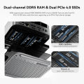 Beelink SER8 AMD Ryzen 7 8745HS MINI PC 2*DDR5 2*M.2 PCIE SSD AMD Radeon 780M WIFI6 BT5.2 RJ45 Win11 MINI PC Gaming Computer. 