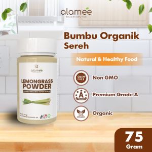 ALAMEE Sereh Bubuk Lemongrass Powder Bumbu Dapur Organik Serai Murni Asli Tanpa Campuran Tabur 75g