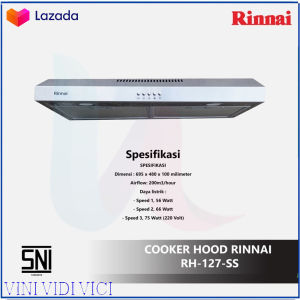 PENGHISAP ASAP/COOKER HOOD RINNAI RH127SS - Slim 70 Cm