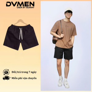 Quần Short Kaki Nam TRÊN GỐI Thiết Kế Cạp Chun Co Giãn Thoải Mái Vận Động DVMEN