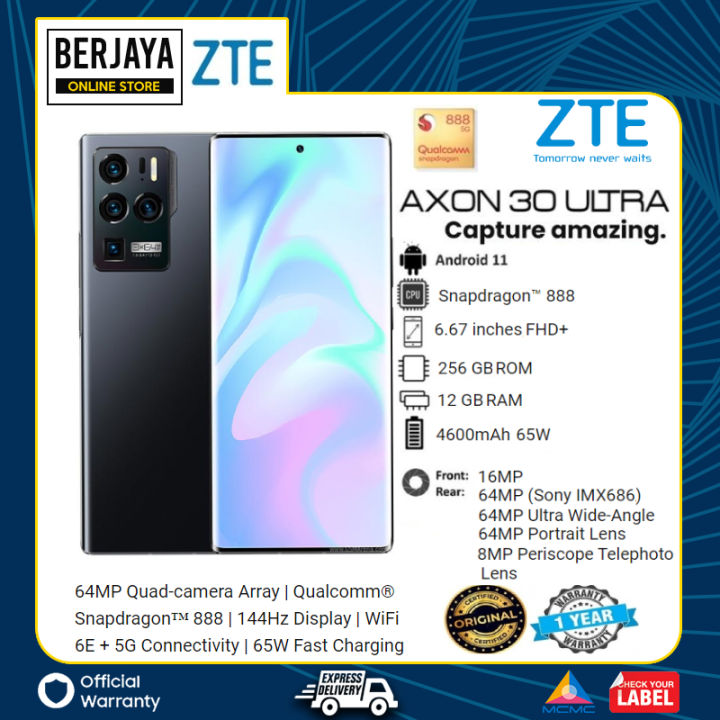 Phone Zte Axon 30 Under Display Camera Zte Axon 20 5g Smartphone