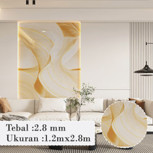 Wallpaper Dinding Motif Vinyl Marble Foam Roll Sticker Kamar Dekorasi Pet 1.2 X 2.8 Meter Tebal 2.5mm/Wallpaper Dinding Vinyl Marble