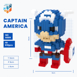 SMY Nano Blocks Mini Figure Marvel Avenger Mainan Anak Bricks Education Toys Puzzle Animasi 3D Model