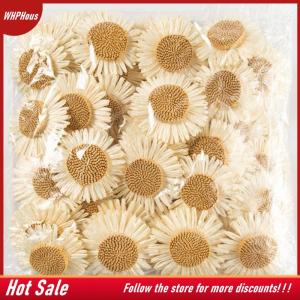 【COD】🔥🔥🔥 10pcs Sunflower & Daisy Craft Embellishments White & Beige DIY Decor Accessories For Beach Hats Clothing Curtains Ties