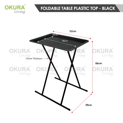 OKURA Foldable Side Table Coffee Table Decoration Furniture Bedside Table Meja Lipat Kopi Meja Kecil Meja Tepi Rack