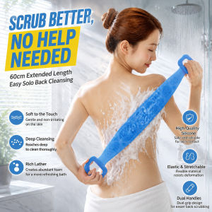 Bath Towel Scrubber Bath Brush For Home Travel Adults/Non-slip Relaxing Gentle Cleansing/Double-Sided Silicone Body Scrubber