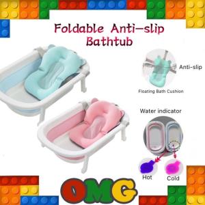【READY STOCK】Baby Tub Newborn to Children Kids Foldable Anti-slip Bathtub Tab Mandi Bayi Kanak-kanak AC-101