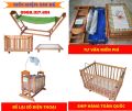 Nôi điện em bé bằng gỗ 3 chức năng: Nôi, Cũi, Võng. 