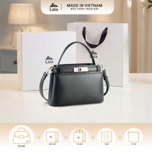 Bộ hộp quà trắng LATA (Túi đeo chéo nữ LATA HN161 + Hộp quà HQ2T + Túi giấy TG2T + Túi rút BVR3838 + Thiệp cảm ơn BT1)