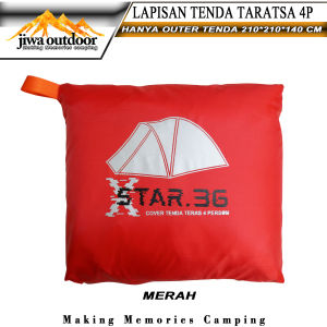 lapisan tenda teras XSTAR 3.G hanya outer tenda camping dome kap 4 cover tent waterproof teras depan