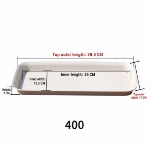WENKEN 1Pcs Garden Durable Rectangle Drip Trays Indoor Outdoor Plastic Tray Saucers Plant Saucer