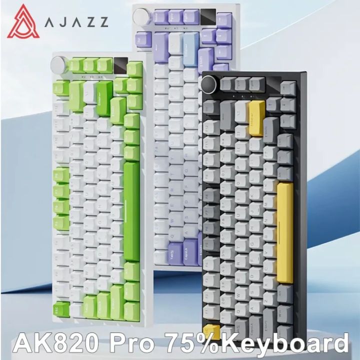 คุณภาพดี Ajazz Ak820 RGB Tri โหมดแป้นพิมพ์เชิงกลสำหรับเล่นเกม82คีย์ ...