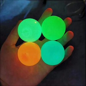 ZEEMIN 5/10Pcs Glow in The Dark Sticky Balls - Squishy Stress Relief Toys Fun Fidget Toys Sensory Decompression Toys for Kids & Adults