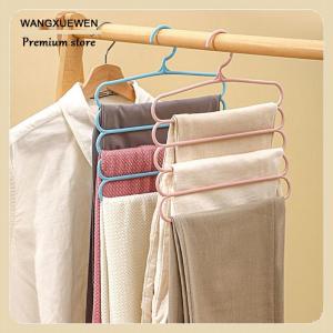 [COD] Clothes Hangers Trousers Hangers Holders Closet Storage Organizers 5 Layers Pants Towel Scarfs Racks Storage Organization