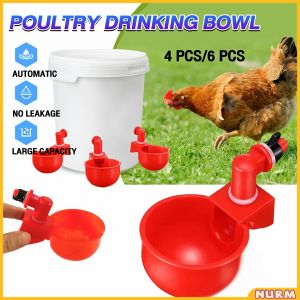 Nurm 6pcs Chicken Cup Waterer and 4pcs Water Cups for Automatic Chicken Feeder