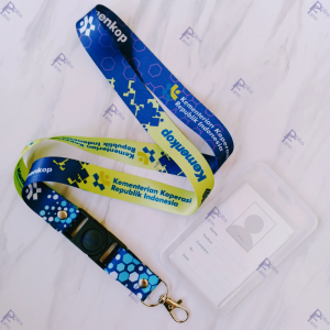 Lanyard Gantungan Tali Id Card Kementerian Koperasi & Frame Holder Tempat Id Card