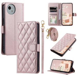 For Sharp Aquos wish 4 Phone Case Crossbody Back Long Lanyard Silicone Protective Case Flip Leather Case