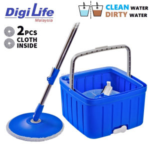 DIGILIFE WYL801 Square Pail Spin Mop Separated Dirty Water Bucket Mop Set Magic Clean Water Wash Spin Mop Floor Cleaner Magic Clean Mop Spinner 360