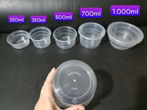 [HCM]Lốc 50c hộp nhựa + NẮP đựng phở 250ml 350ml 500ml 750ml 1.000ml HỘP TRÒN THỐ DÀY