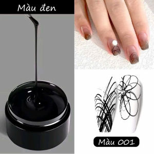 Gel nhện trắng đen Vendeeni hủ 10g chuyên dụng tráng trí móng tay chân