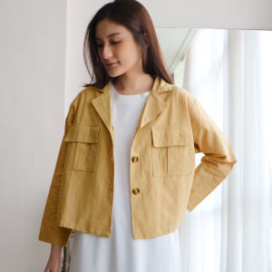 Livana Shirt Atasan Jaket Kameja Bahan Linen