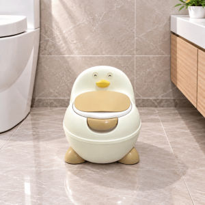 Bồn Cầu Trẻ Em Con Vịt Cao Cấp QANAHOMES Bô Tập Đi Vệ Sinh Cho Bé Có Tựa Lưng Thiết Kế Tiện Lợi
