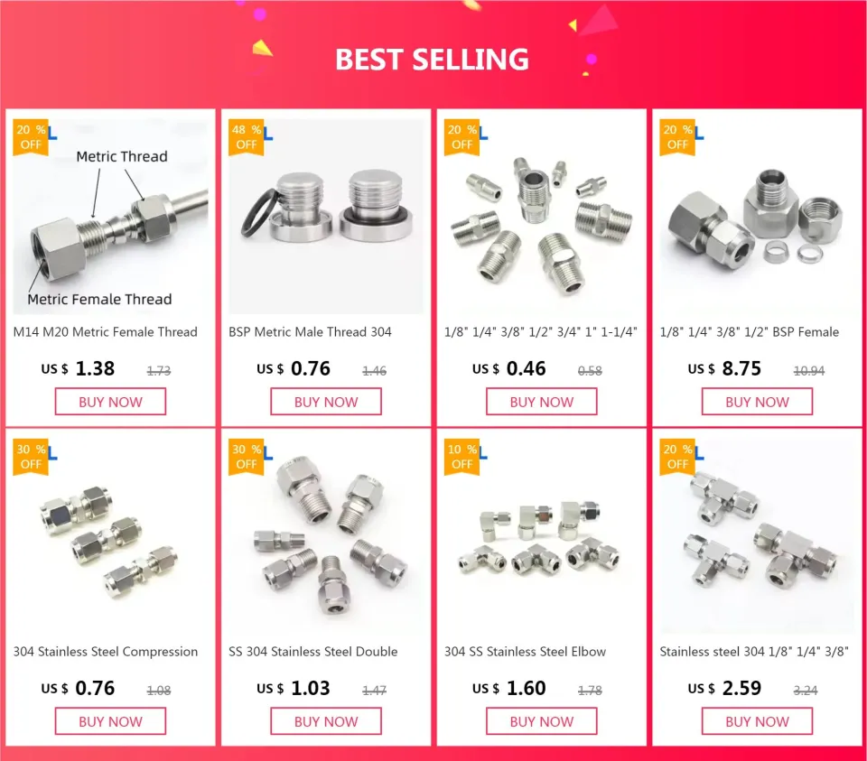 1/8-2 BSP Male 304 Stainless Countersunk End Plug Square Head